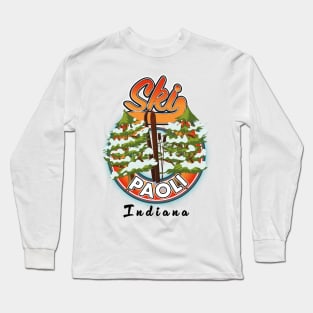 Paoli Indiana USA ski logo Long Sleeve T-Shirt